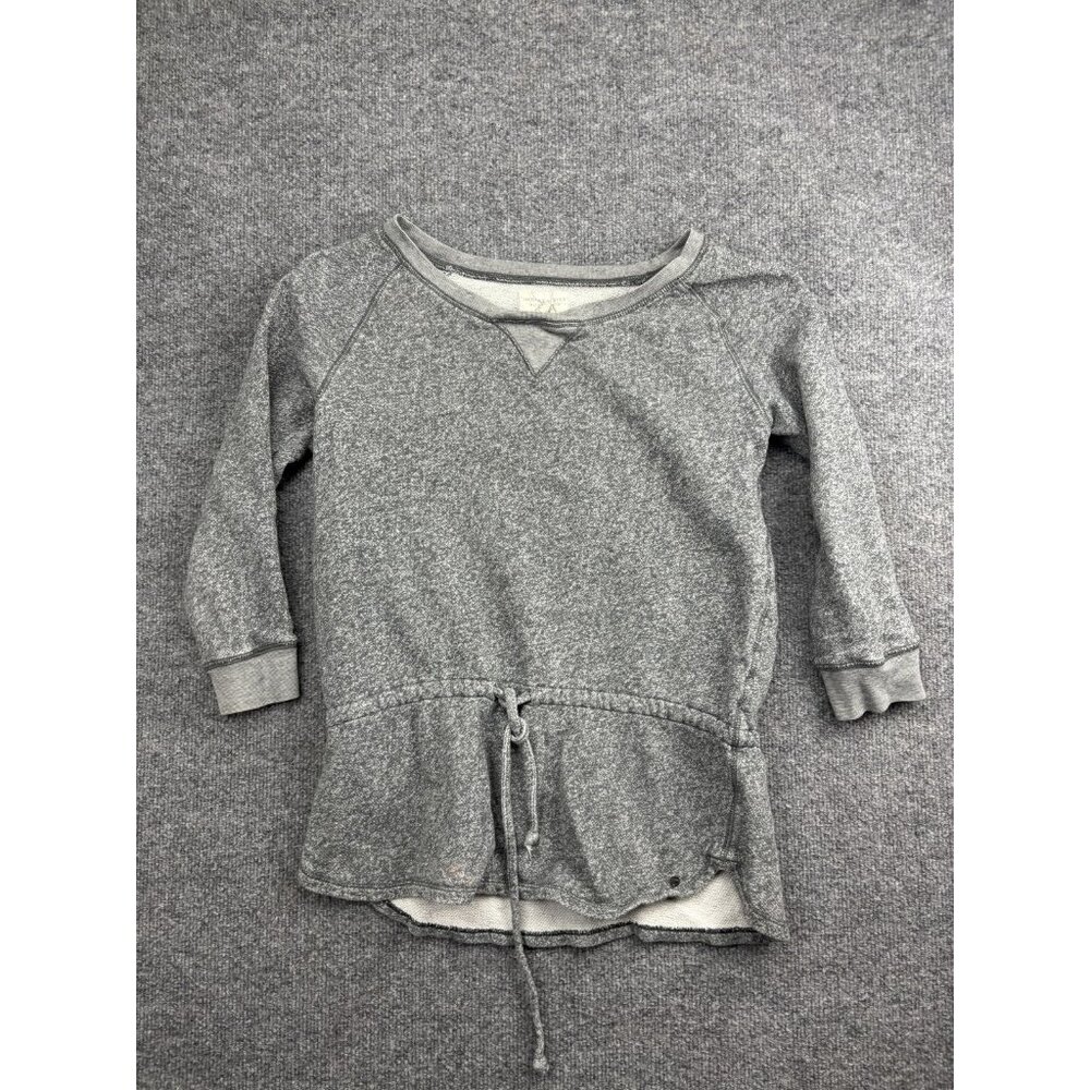 Denim & Supply Ralph Lauren Sweatshirt Womens Small Drawstring Peplum Tunic